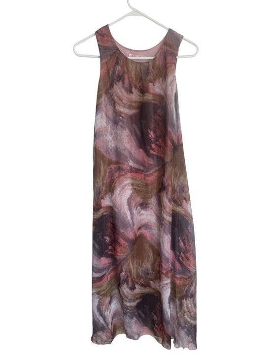 Unknown Dresses & Skirts - Sleeveless Abstract Print Chiffon Dress Medium Multicolor Lightweight